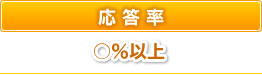応答率(○%以上)