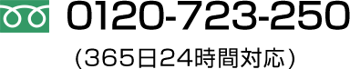 0120-723-250(365日24時間対応)
